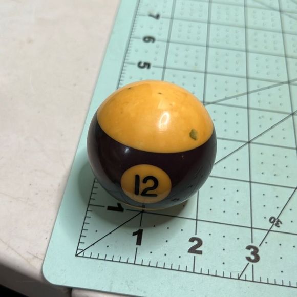 Vintage 60s-70s Pocket 12 Purple Stripes Pool Ball 2” Billiards - Picture 6 of 6